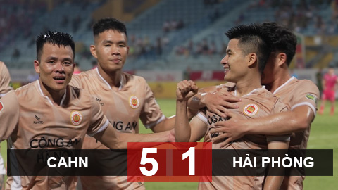 Kết quả CA Hà Nội 5 -1 Hải Phòng: Tiệc bàn thắng tại Hàng Đẫy